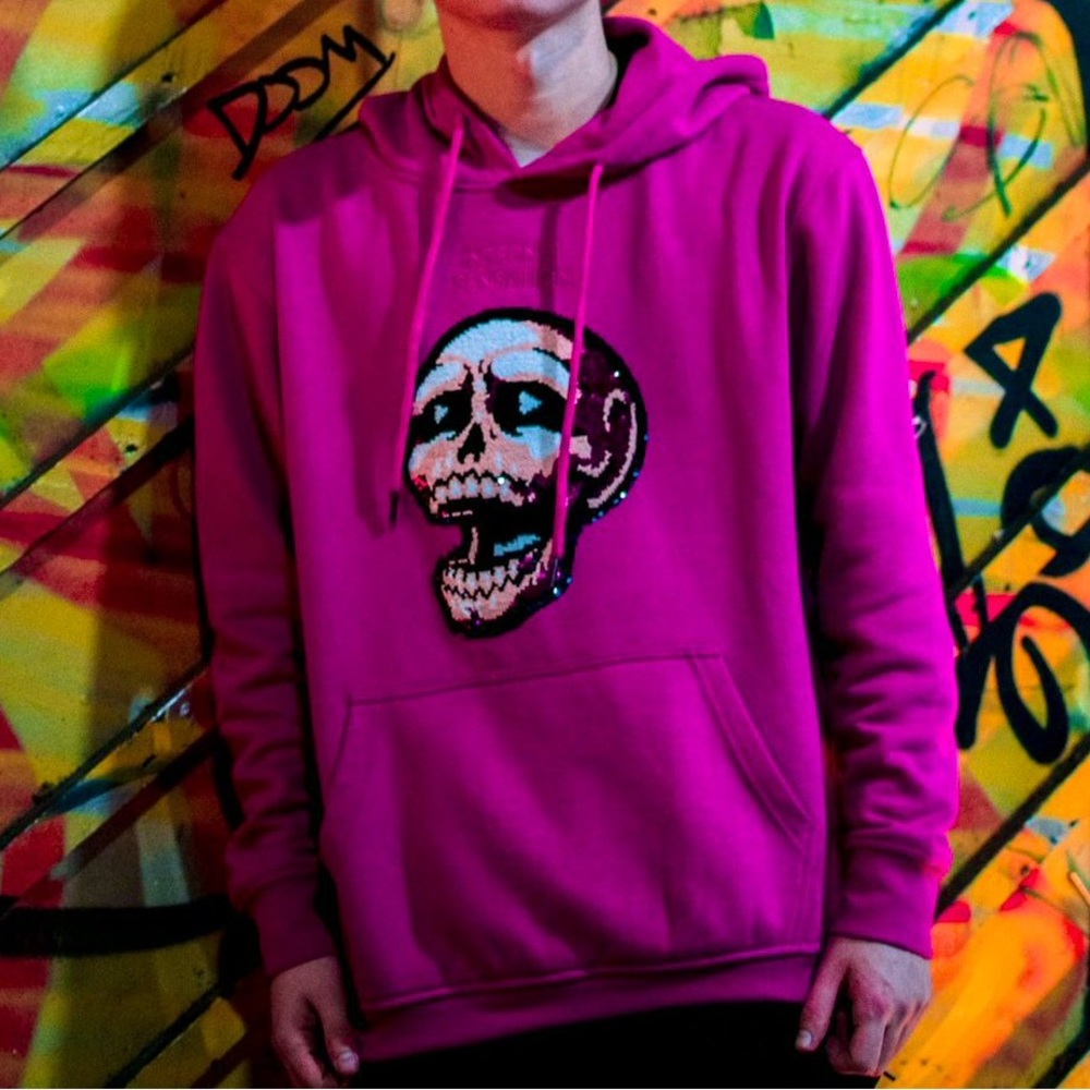 Sequin Skull Internet Sensation Hoodie